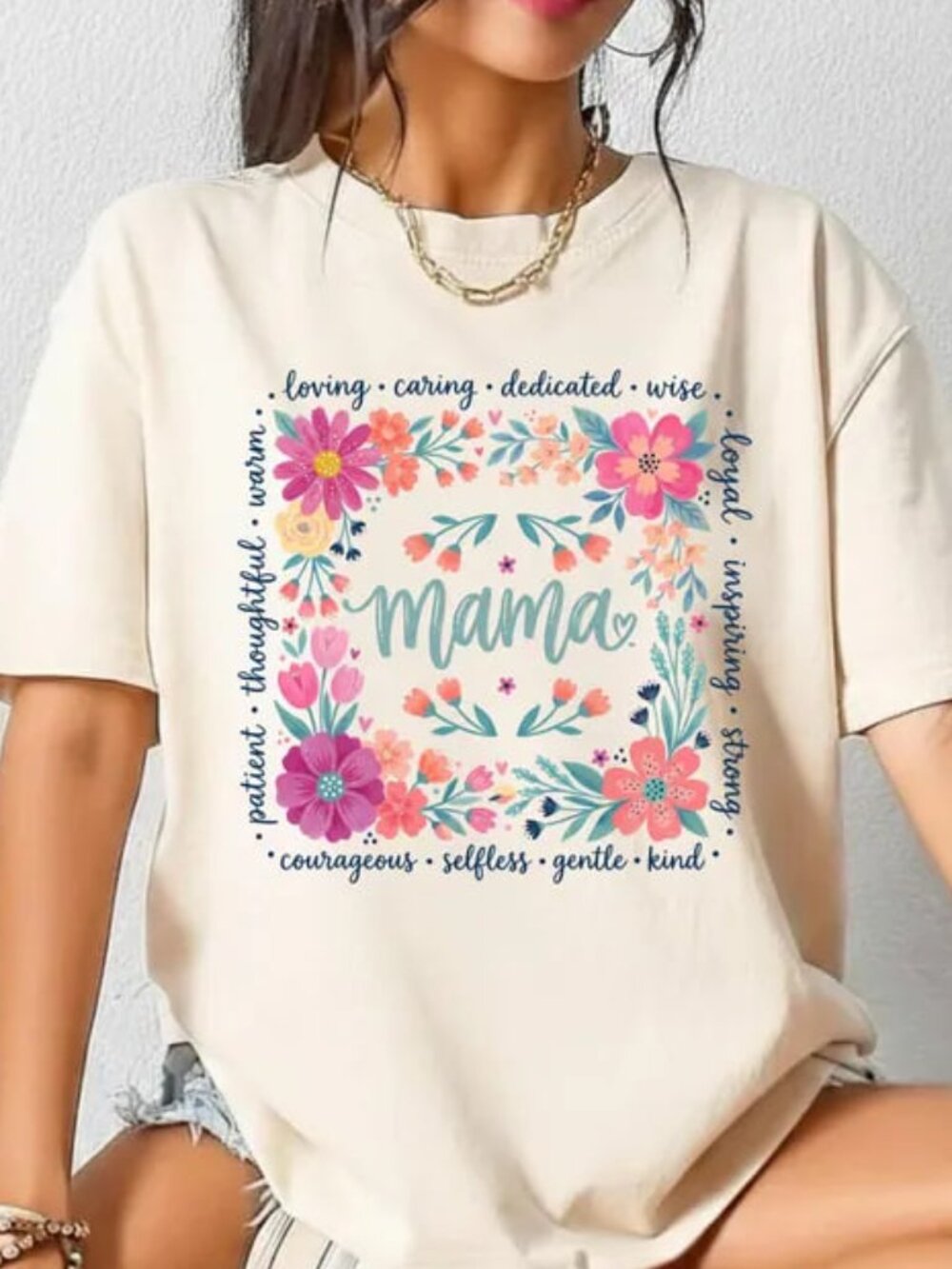 Floral Mama Shirt, Mom Graphic Tee, Mothers Day Gift